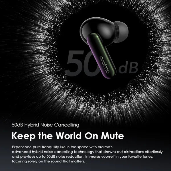 Oraimo OTW-630 SpaceBuds Hybrid ANC True Wireless Earbuds Customized Voice Prompt