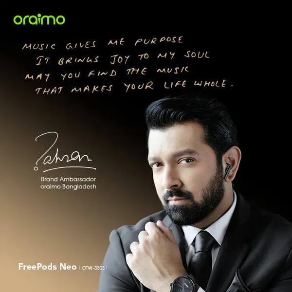 Oraimo FreePods Neo TWS Earbuds (OTW-330S)-Tuned By Tahsan