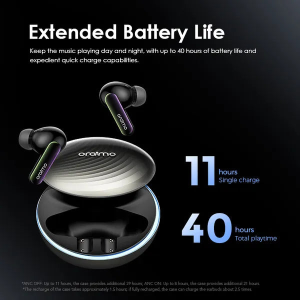 Oraimo OTW-630 SpaceBuds Hybrid ANC True Wireless Earbuds Customized Voice Prompt