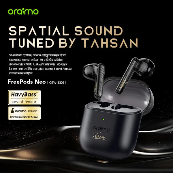 Oraimo FreePods Neo TWS Earbuds (OTW-330S)-Tuned By Tahsan